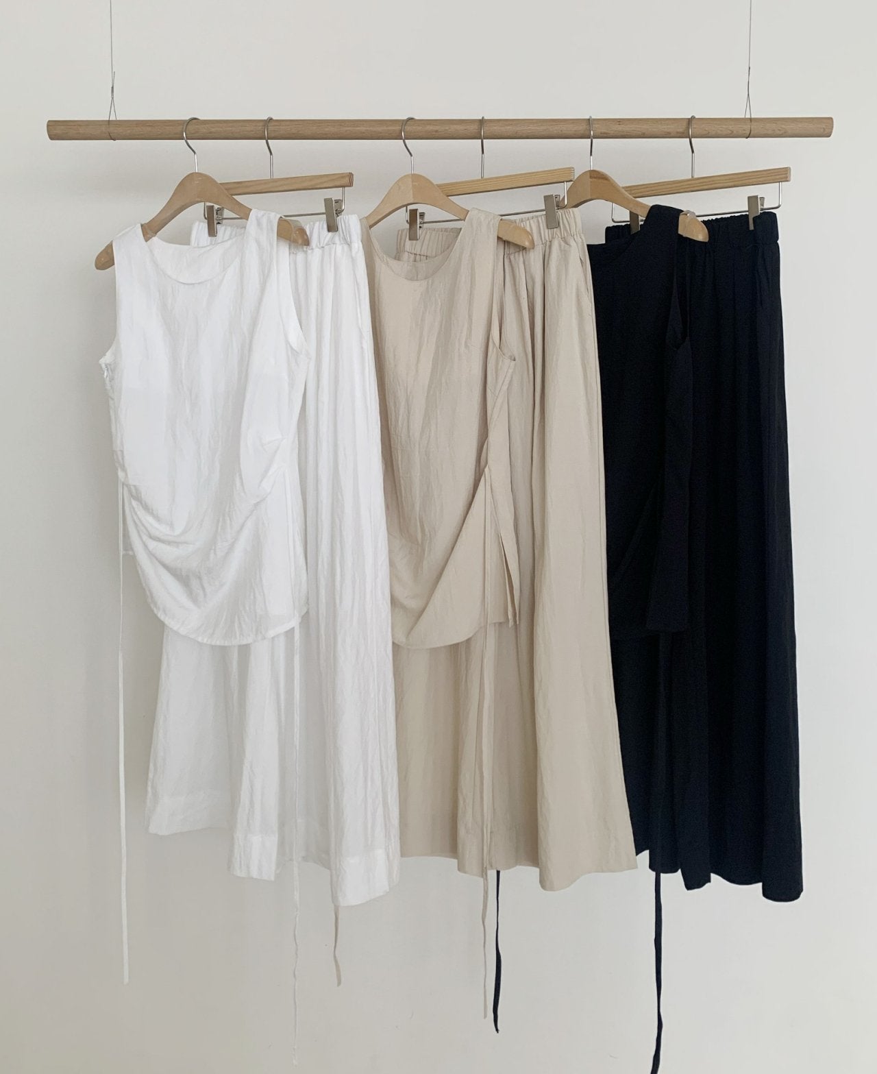 BreezeShirring Summer Top & Pants Set