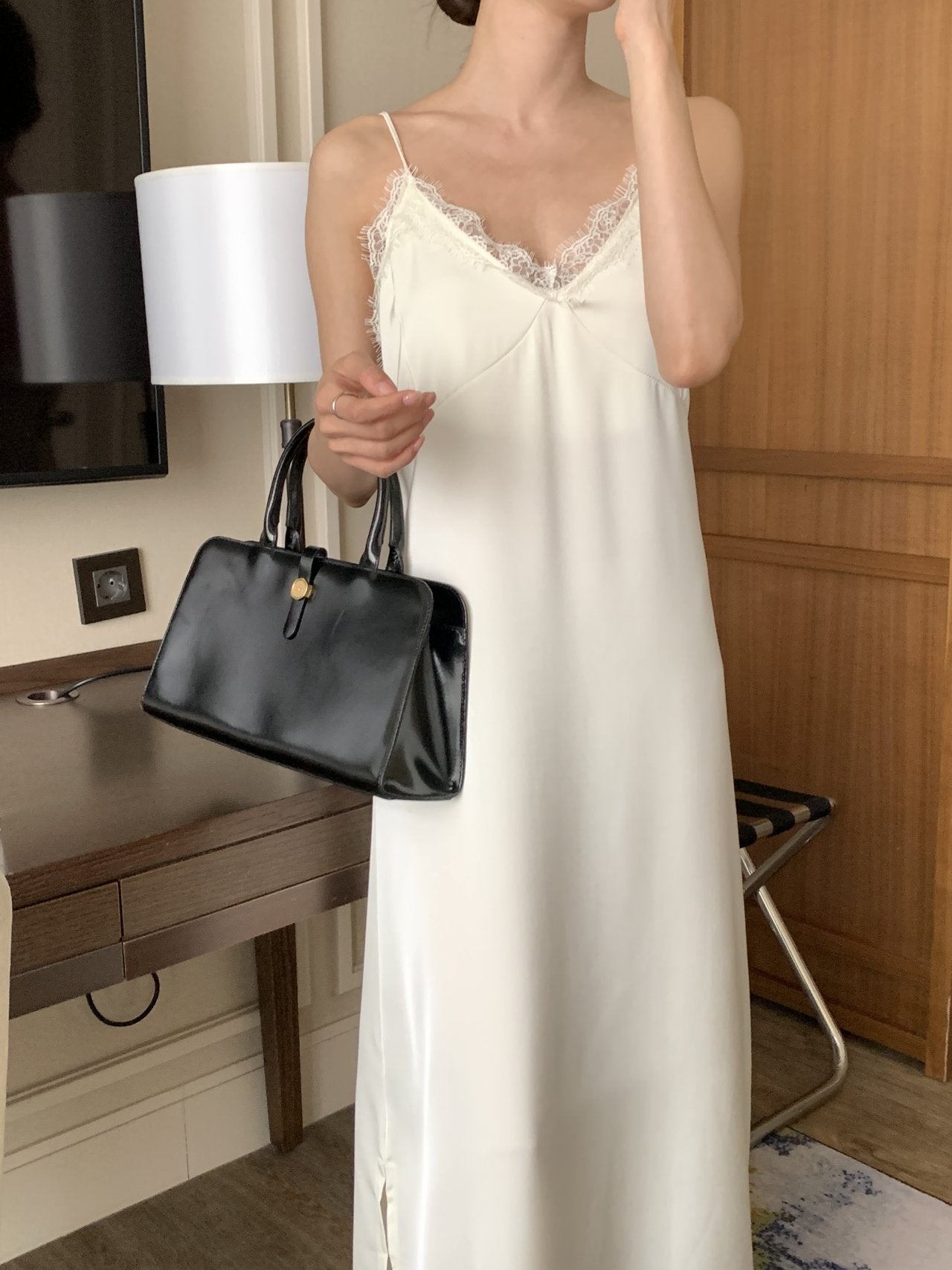 Satin Lace Dress
