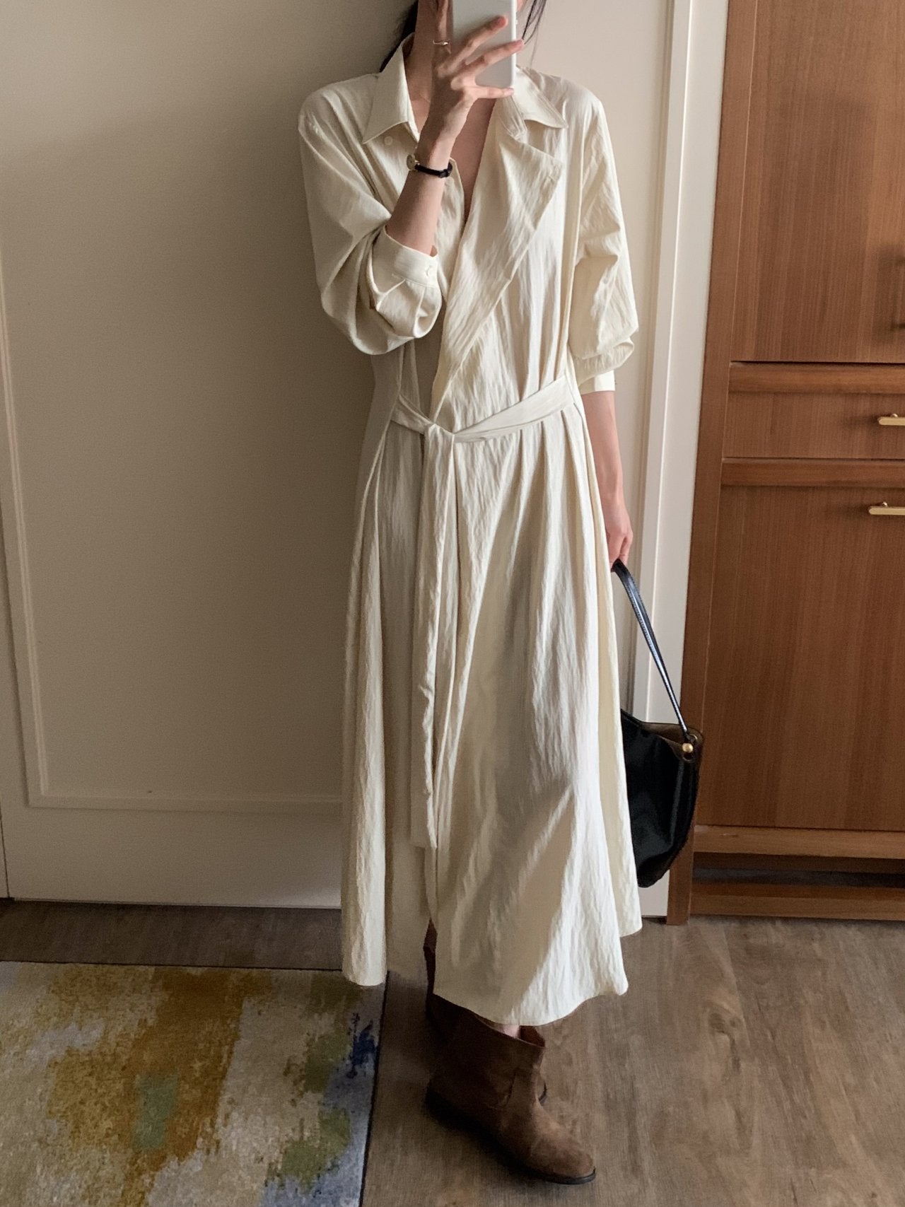 Trench-Style Shirt Dress