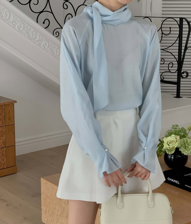 Scarf Tie Ribbon Blouse