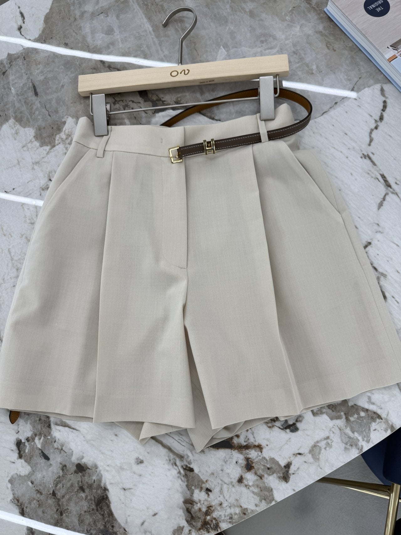 Summer Wool Tailored Suit Set - Light Beige