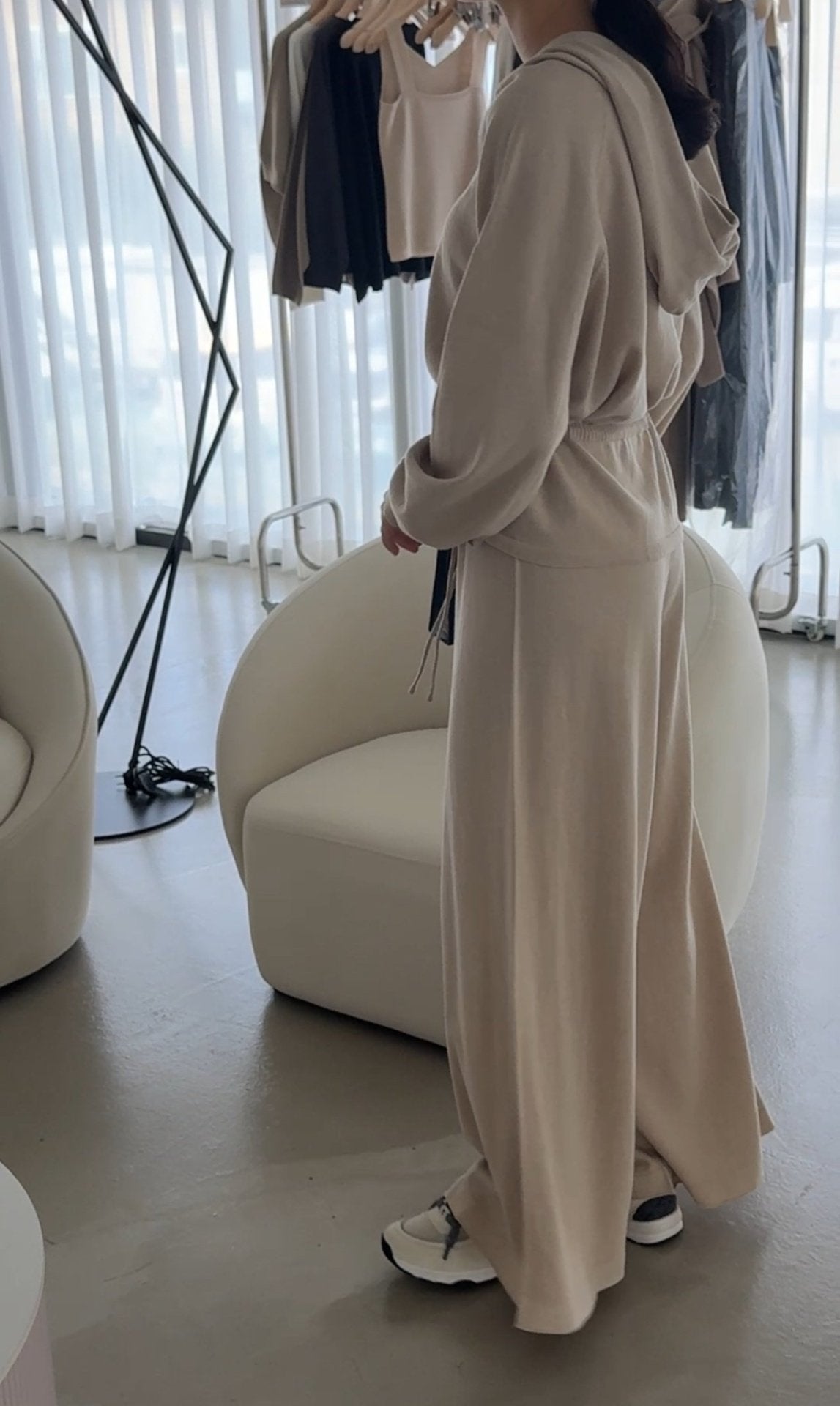 Premium Wool-Cotton Artisan Set-up - Pure Beige