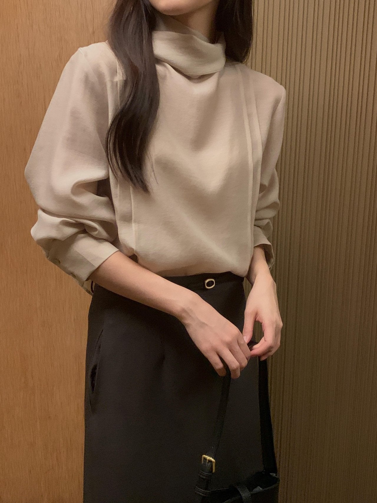 Scarf Detail Blouse - Warm Color Edition