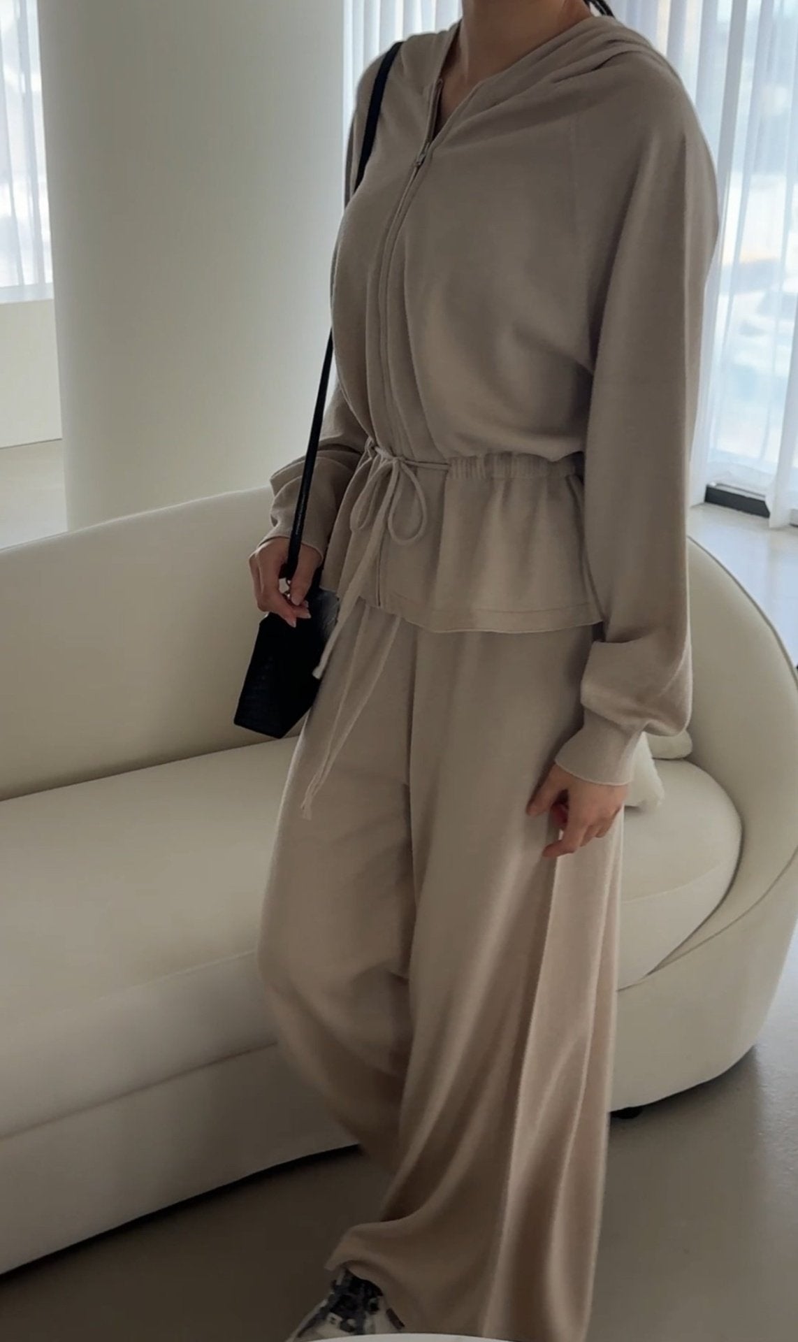 Premium Wool-Cotton Artisan Set-up - Pure Beige