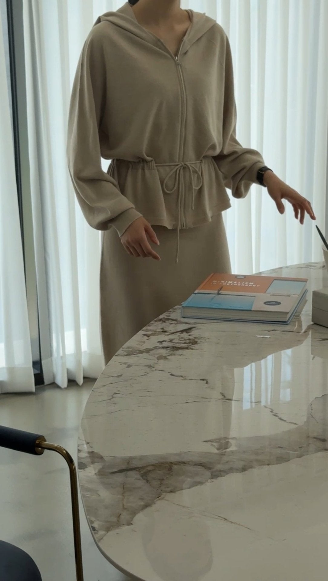 Premium Wool-Cotton Artisan Set-up - Pure Beige