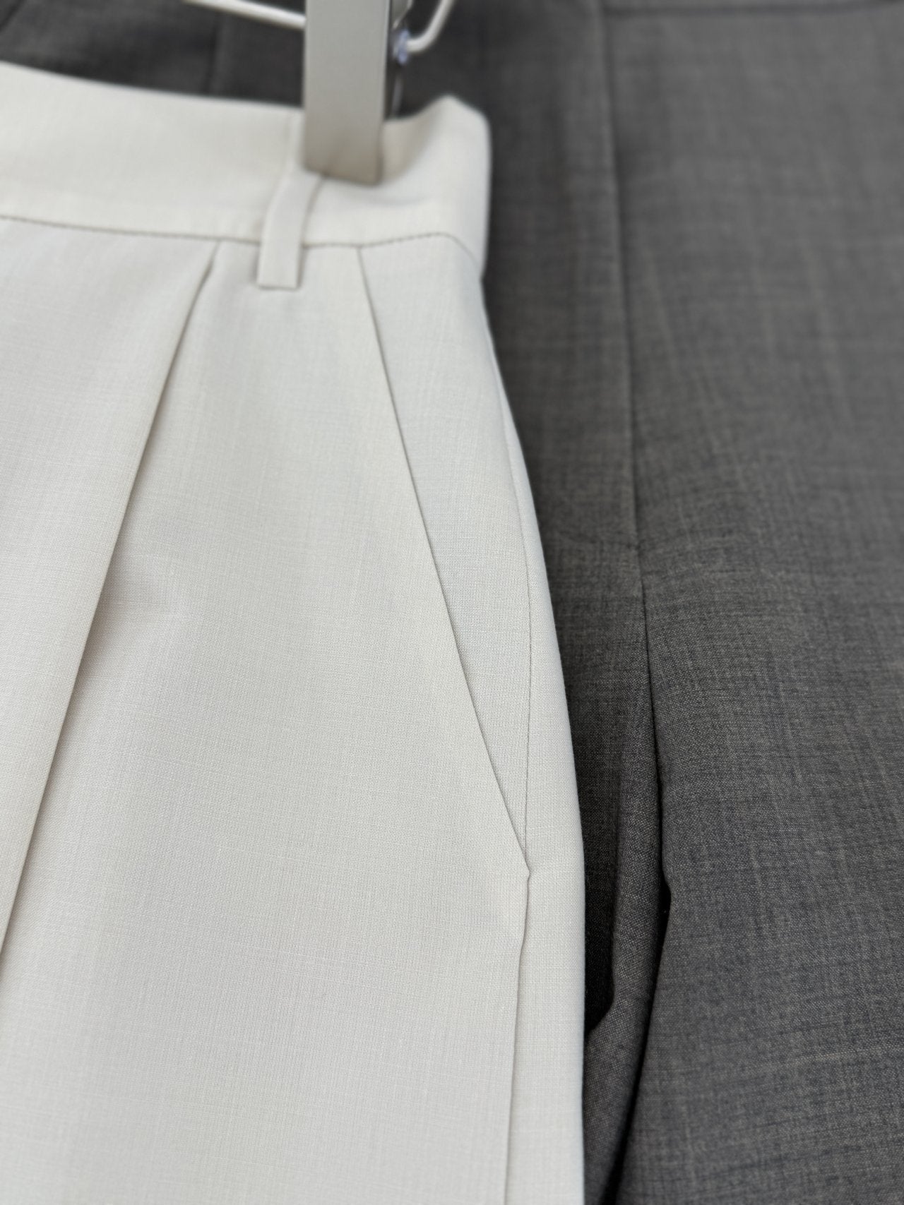 Summer Wool Tailored Suit Set - Light Beige