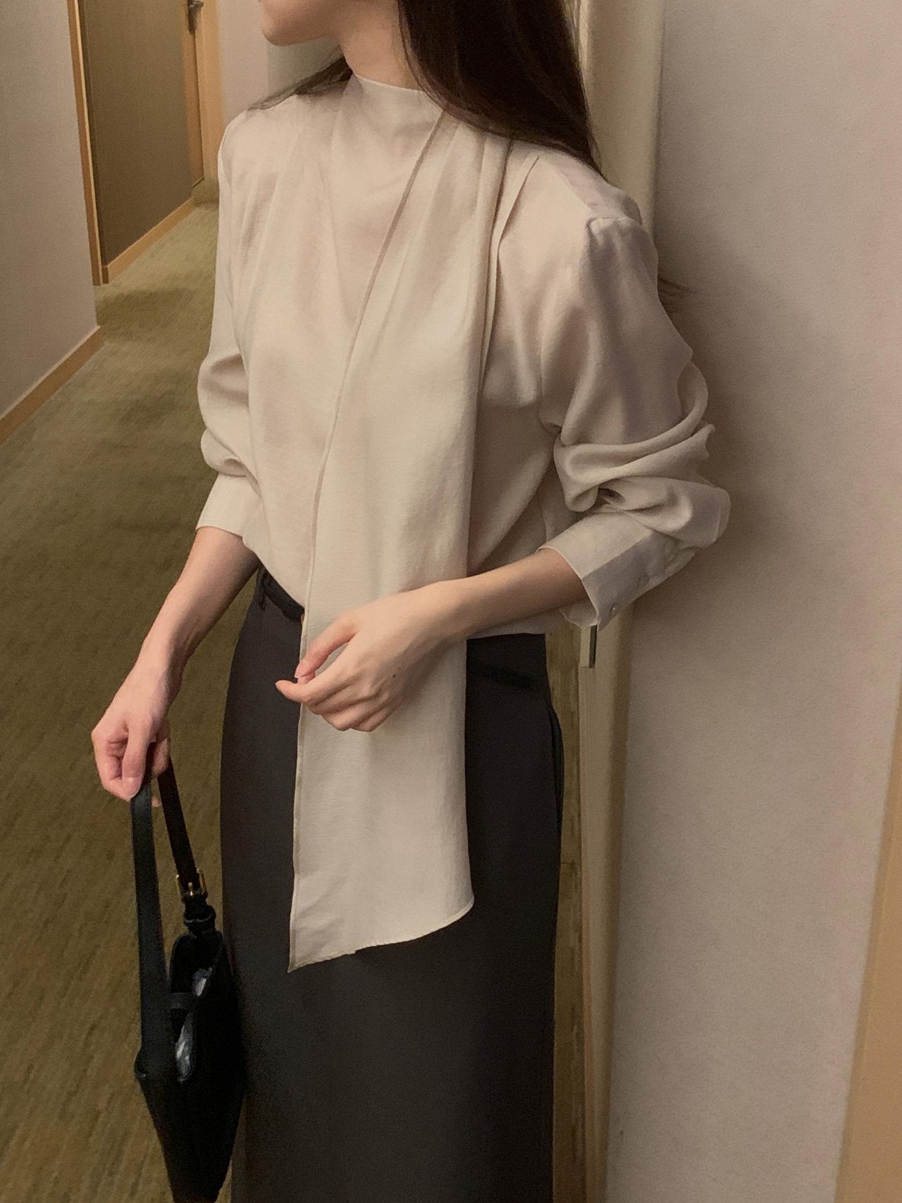 Scarf Detail Blouse - Warm Color Edition