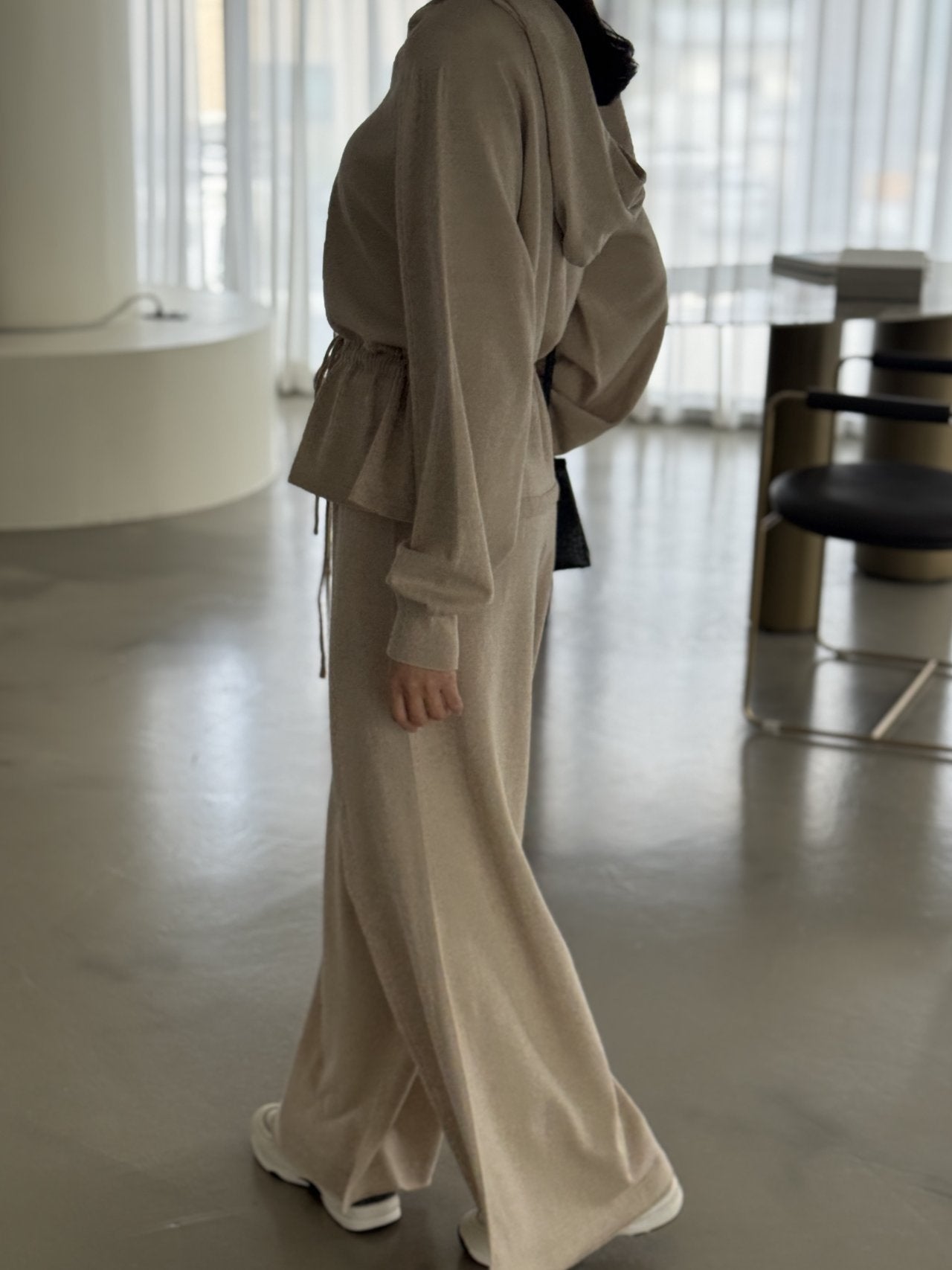 Premium Wool-Cotton Artisan Set-up - Pure Beige