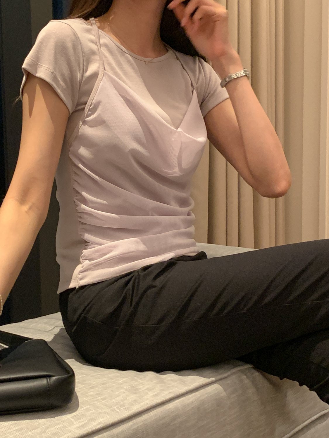 Two-Way Shirred Draping Top