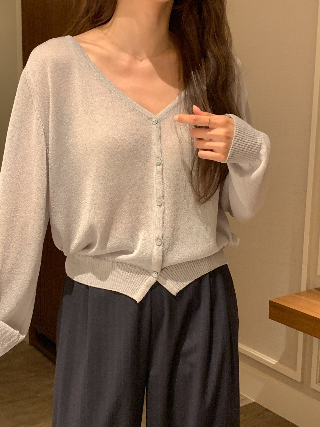 Raglan Linen-Blend Cardigan