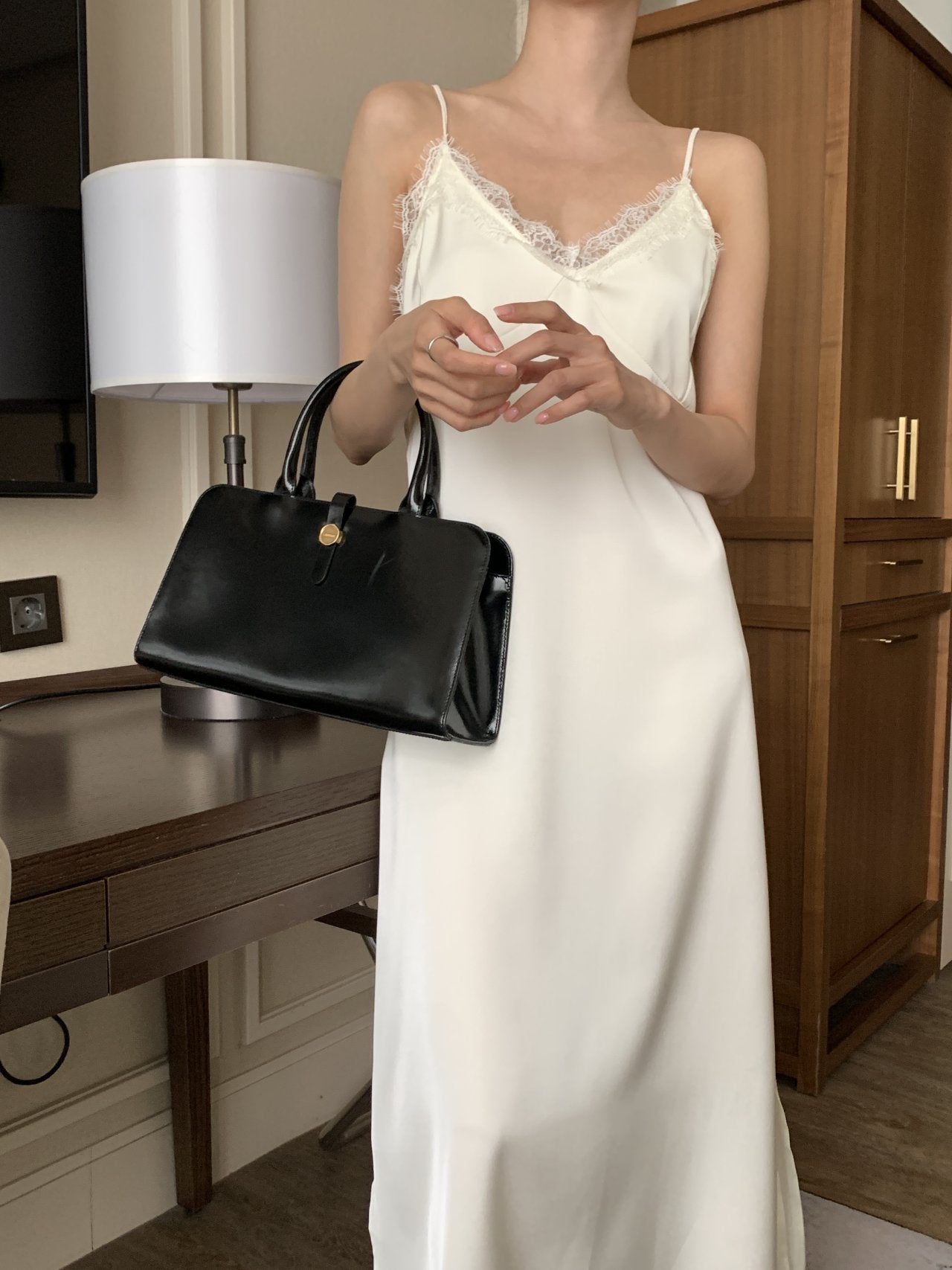 Satin Lace Dress