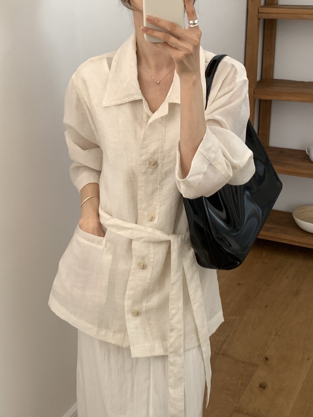 Linen-Blended Field Jacket