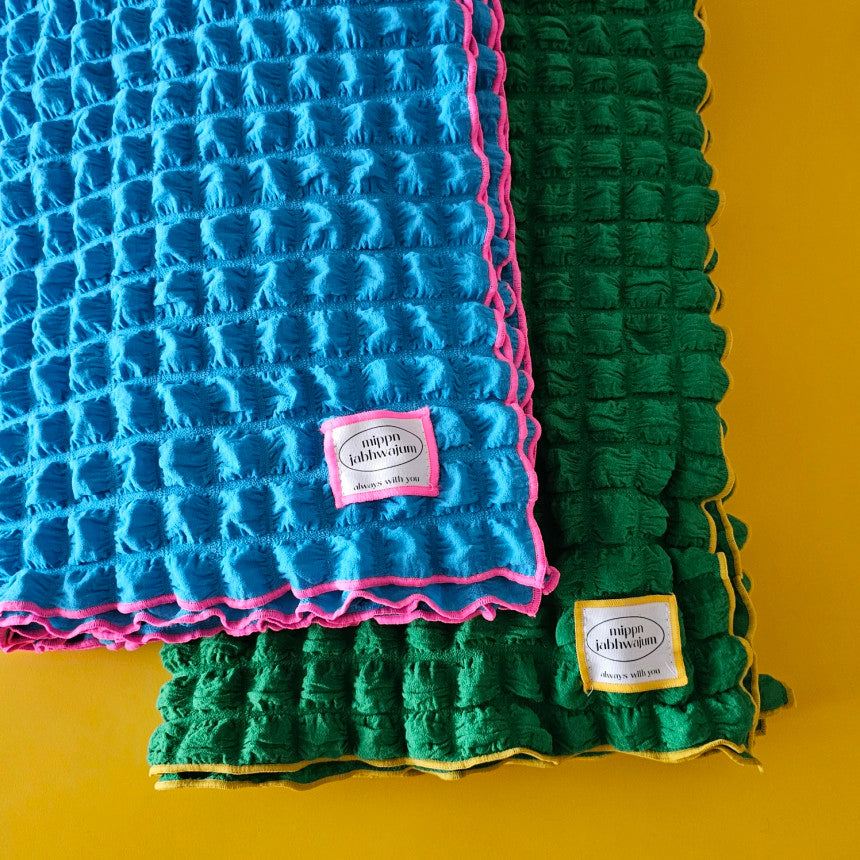 [Carefully handcrafted in Korea]  Wrinkle Color Tablecloth & Blanket