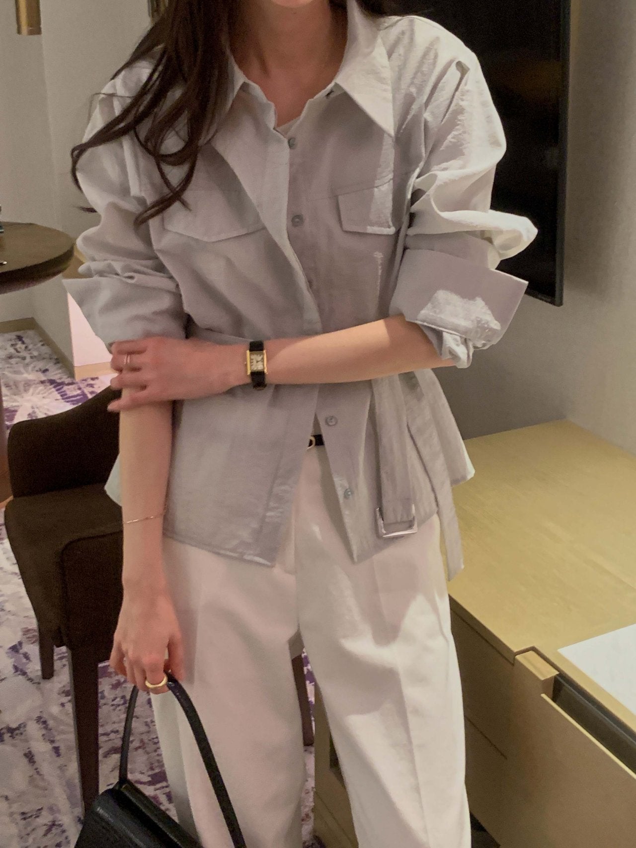 Utility Nylon Belted Jacket