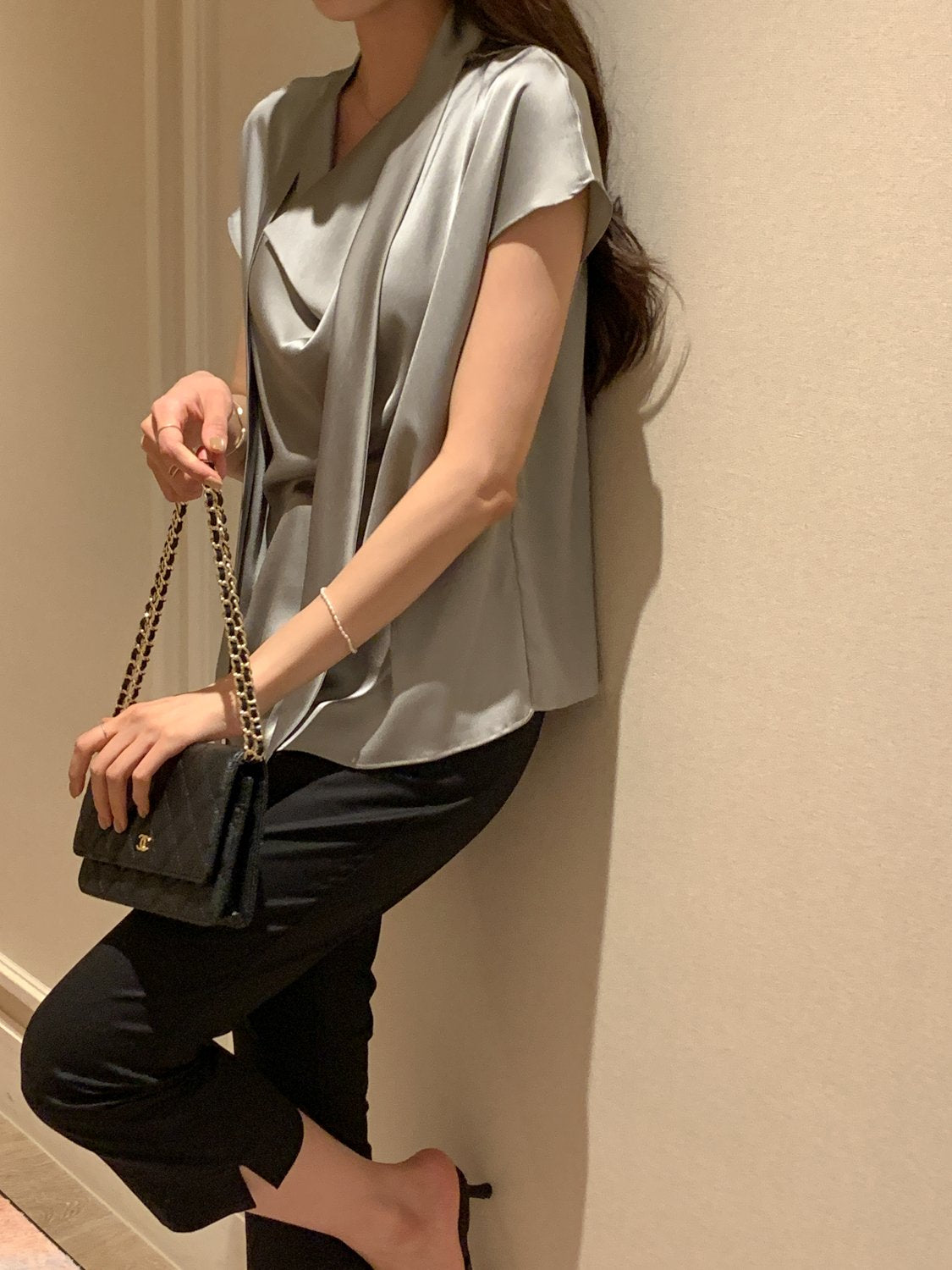 Tie Draping Blouse