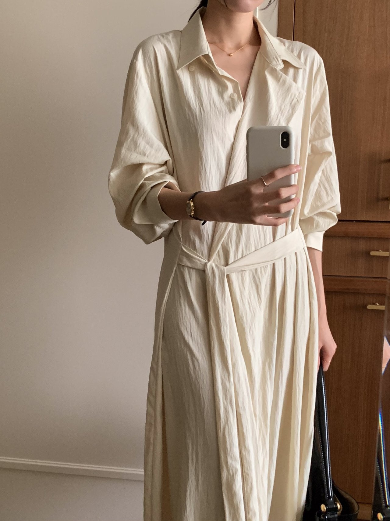Trench-Style Shirt Dress
