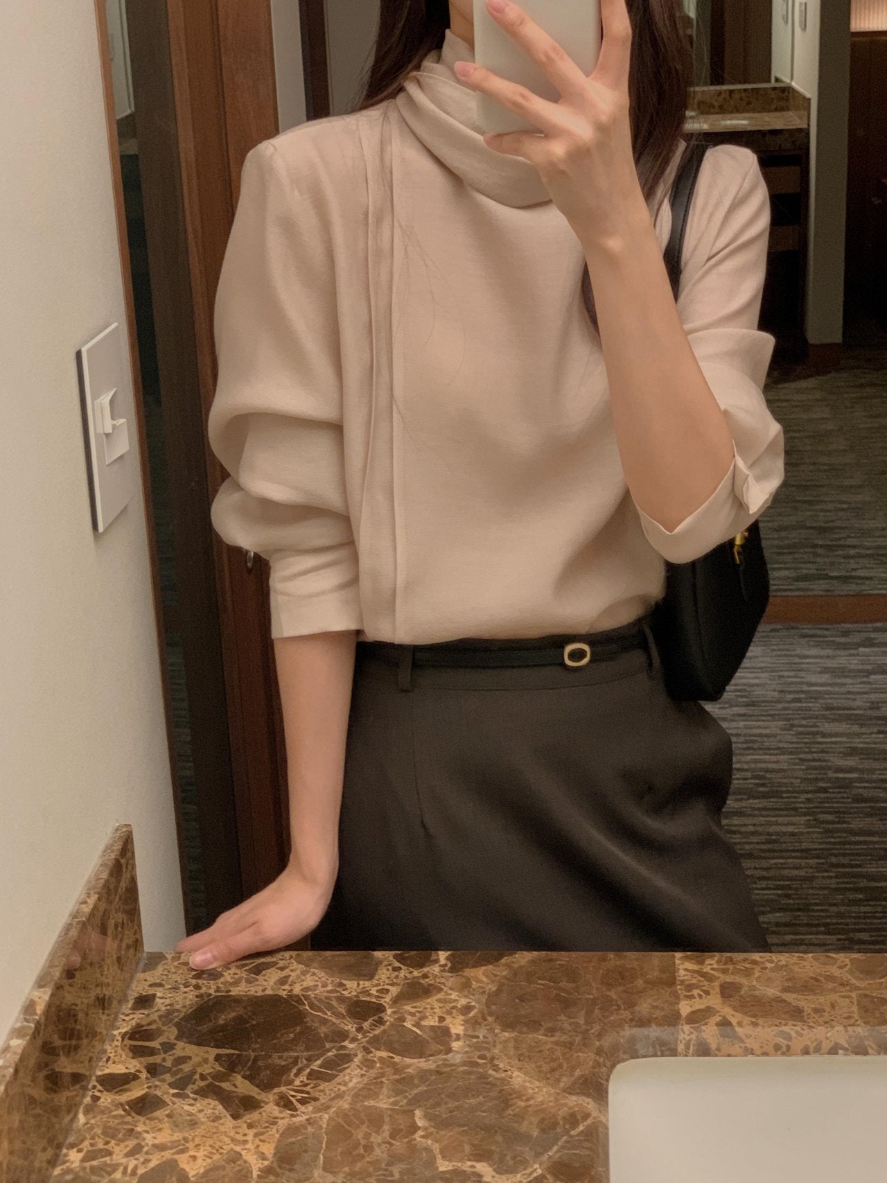Scarf Detail Blouse - Warm Color Edition