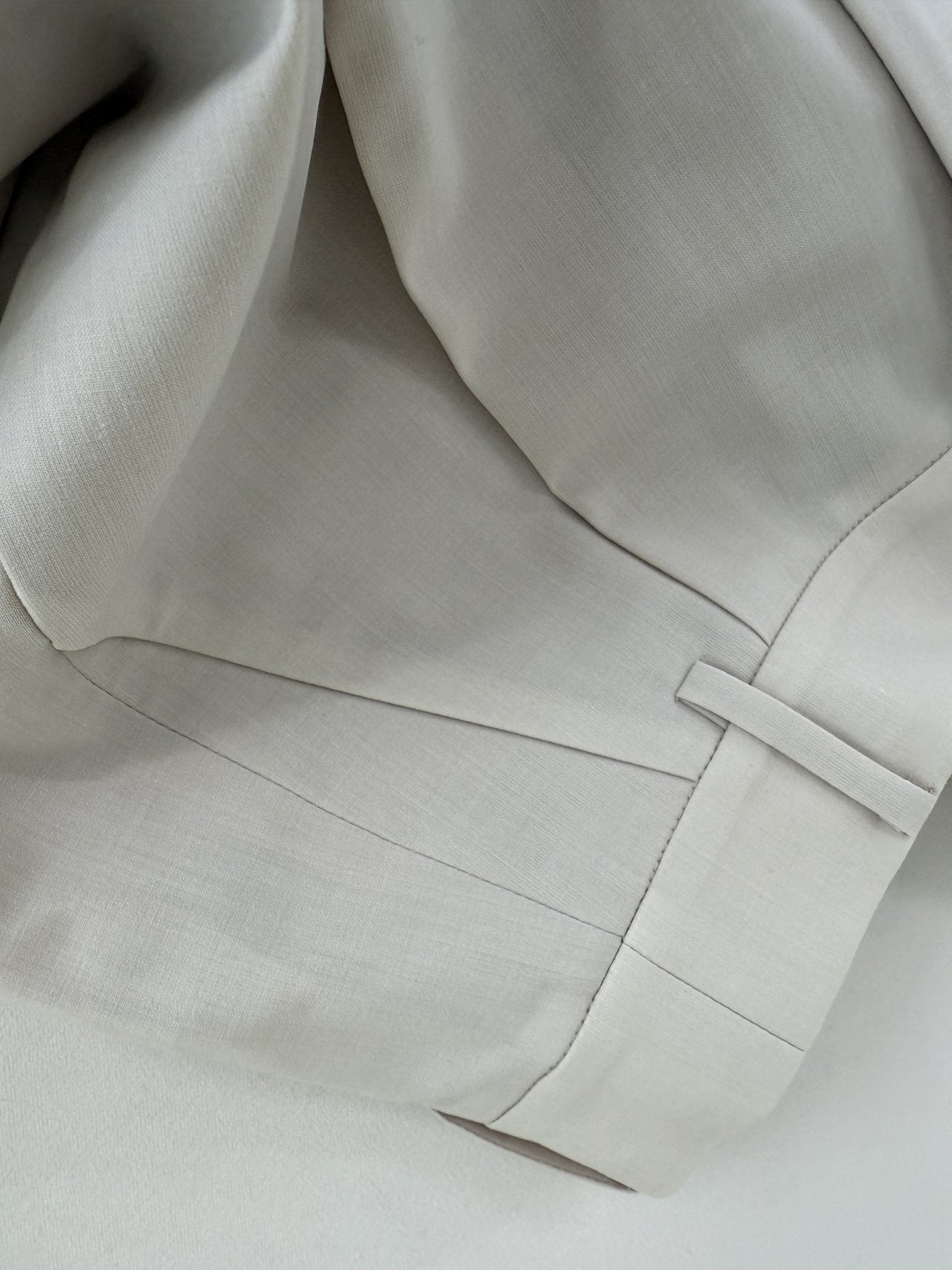 Summer Wool Tailored Suit Set - Light Beige