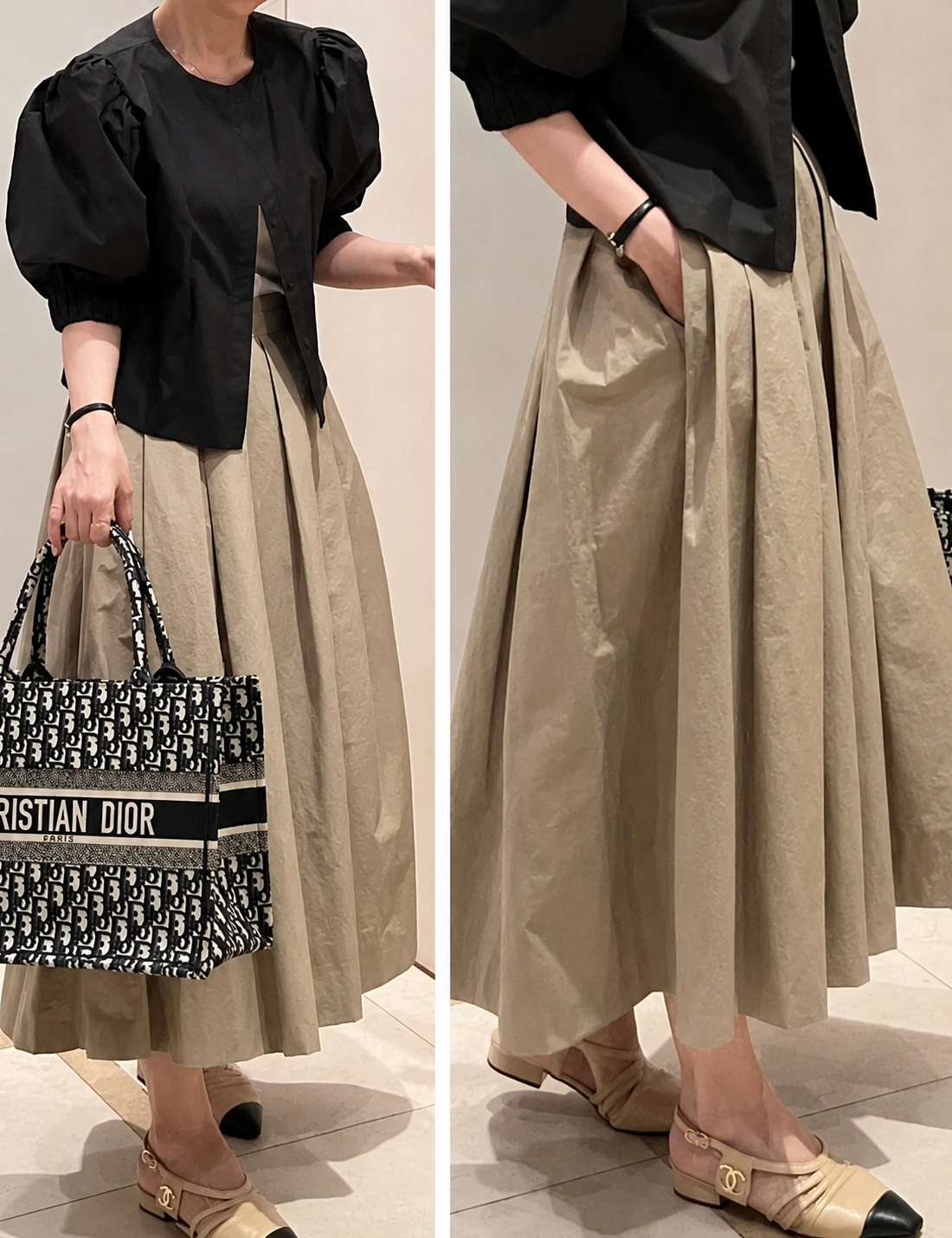 Maxi Pleated Long Skirt