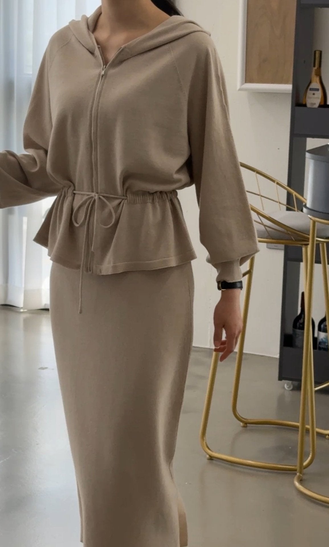 Premium Wool-Cotton Artisan Set-up - Pure Beige