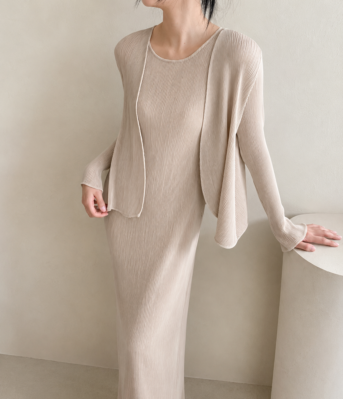 One-Button Flare Cardigan