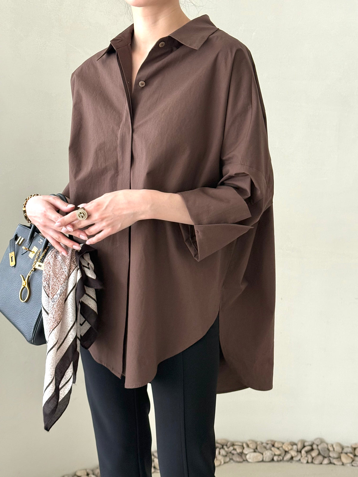 [Best Seller] Oversized Asymmetric Long Shirt