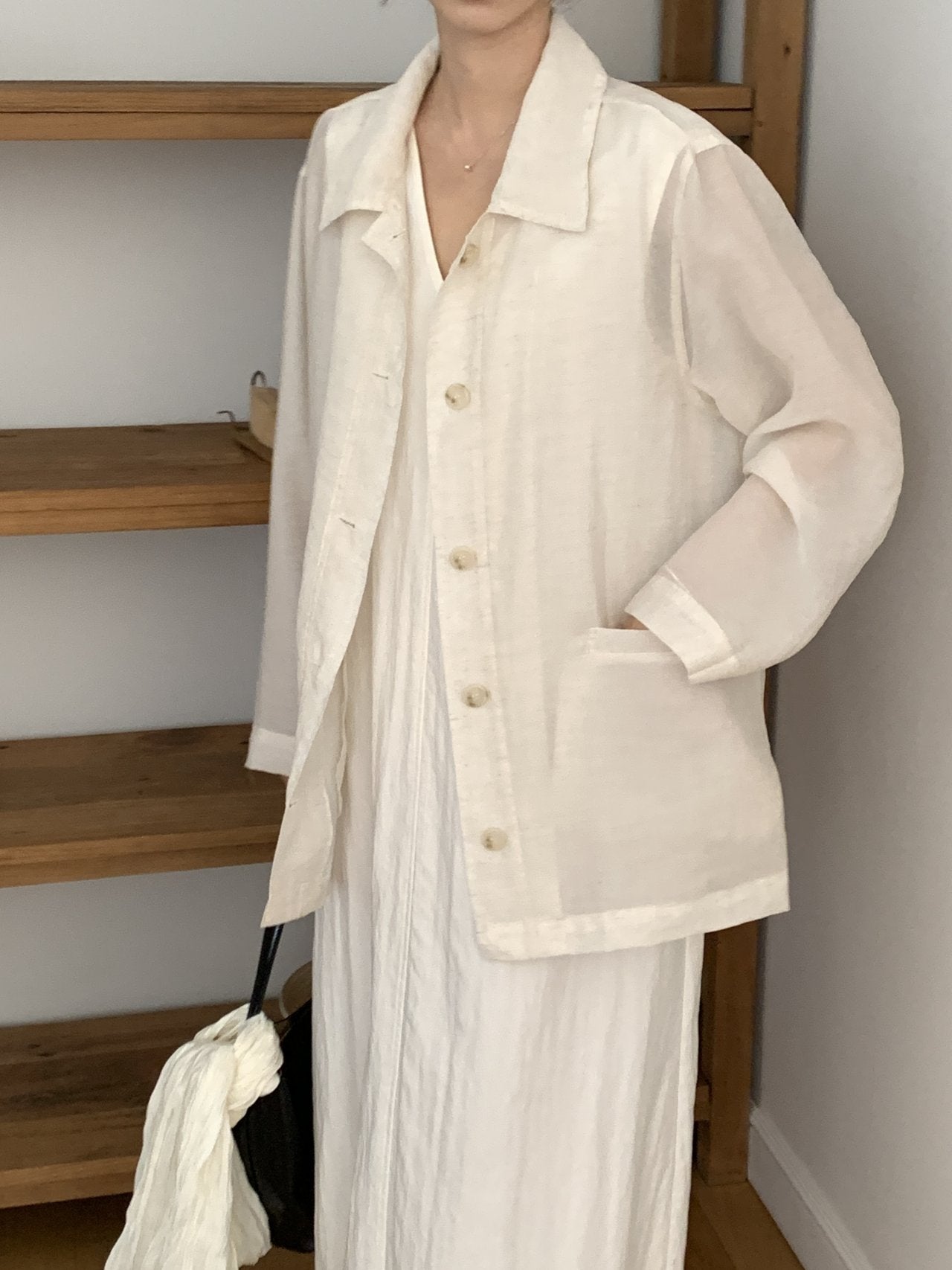 Linen-Blended Field Jacket