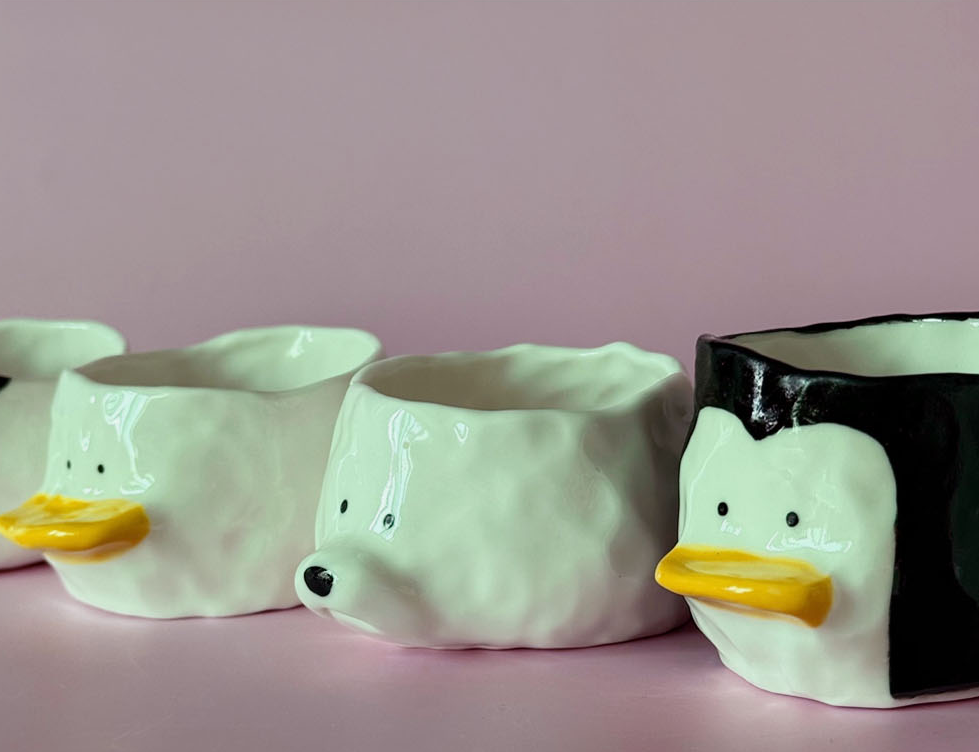 [Handmade Korean Ceramics] Animal Friends Yogurt Bowl
