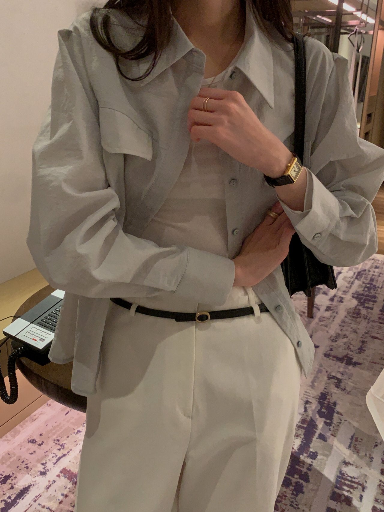 Utility Nylon Belted Jacket