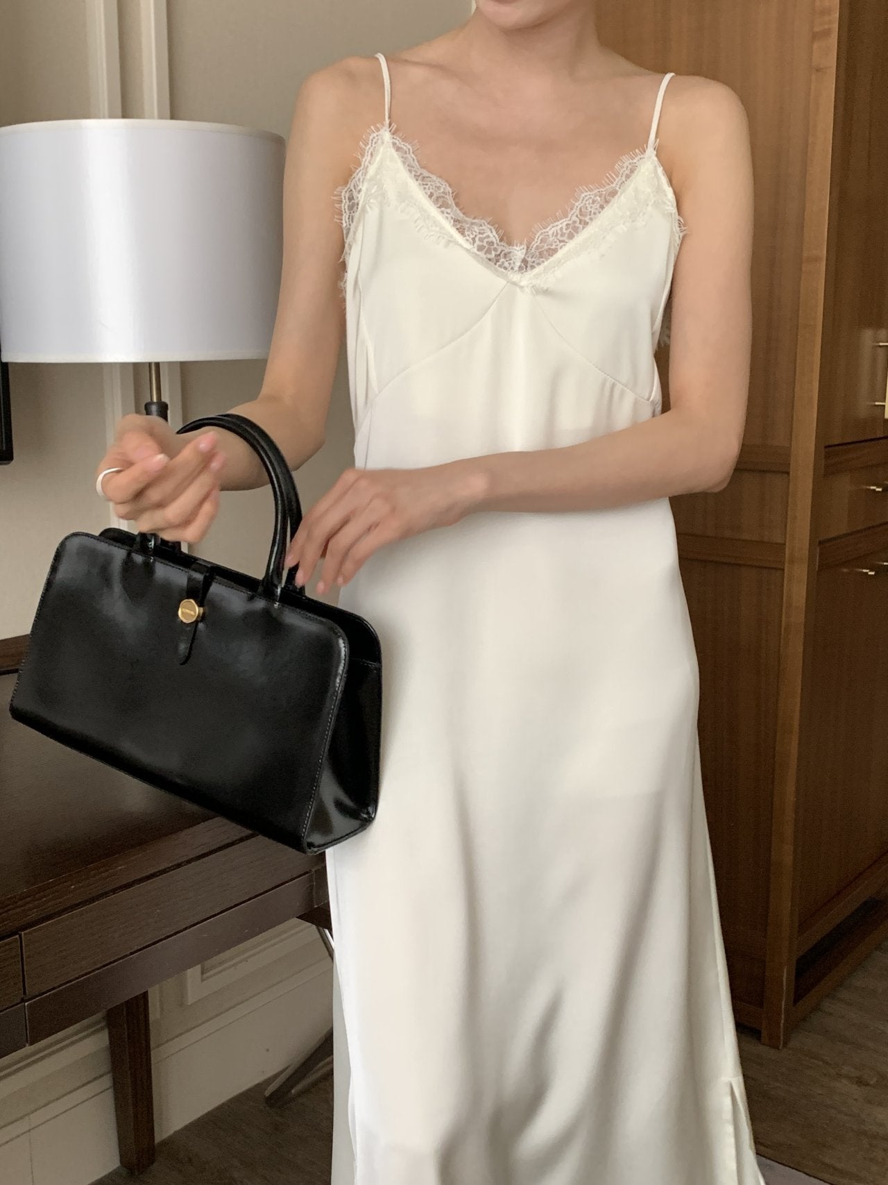 Satin Lace Dress