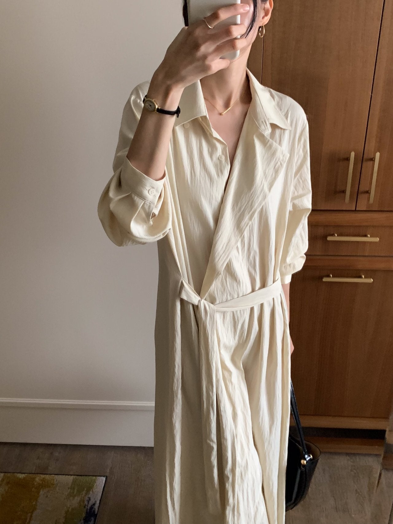 Trench-Style Shirt Dress