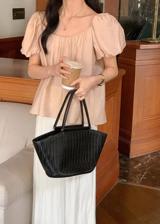 Two-Way Puff-Sleeve Blouse