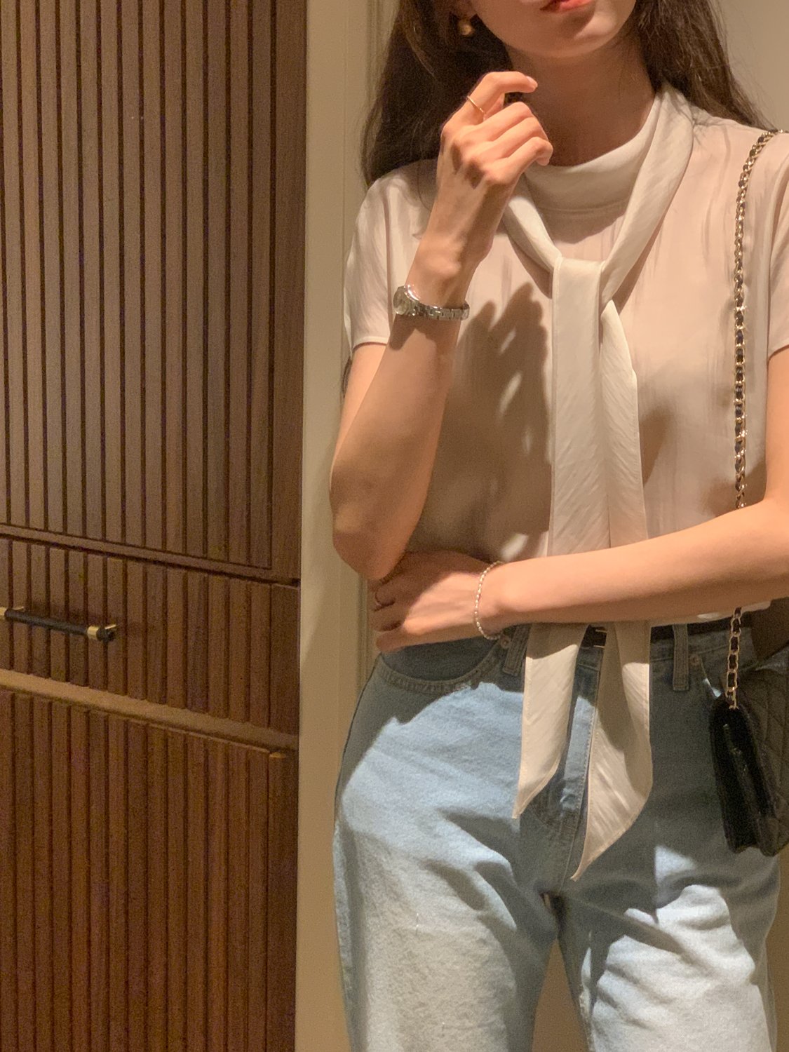 Multi-Tie Tencel Blouse
