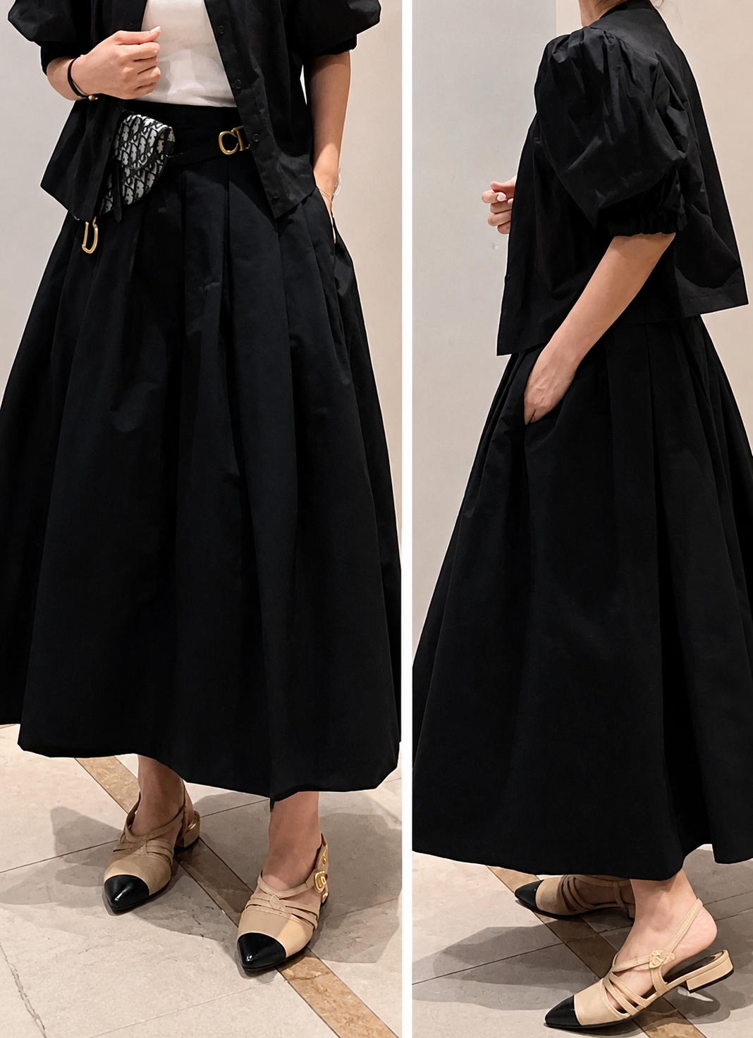 Maxi Pleated Long Skirt
