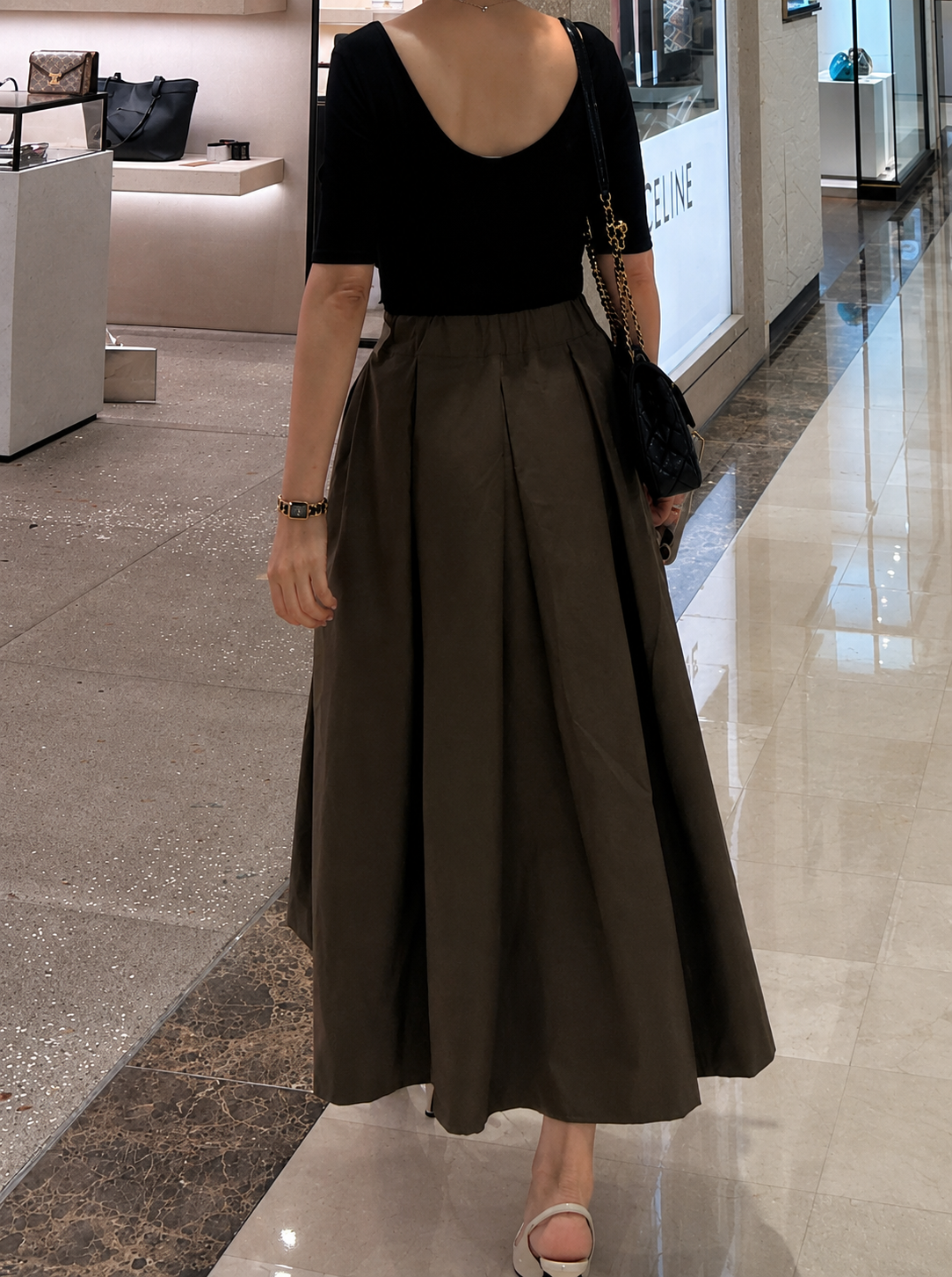 Maxi Pleated Long Skirt