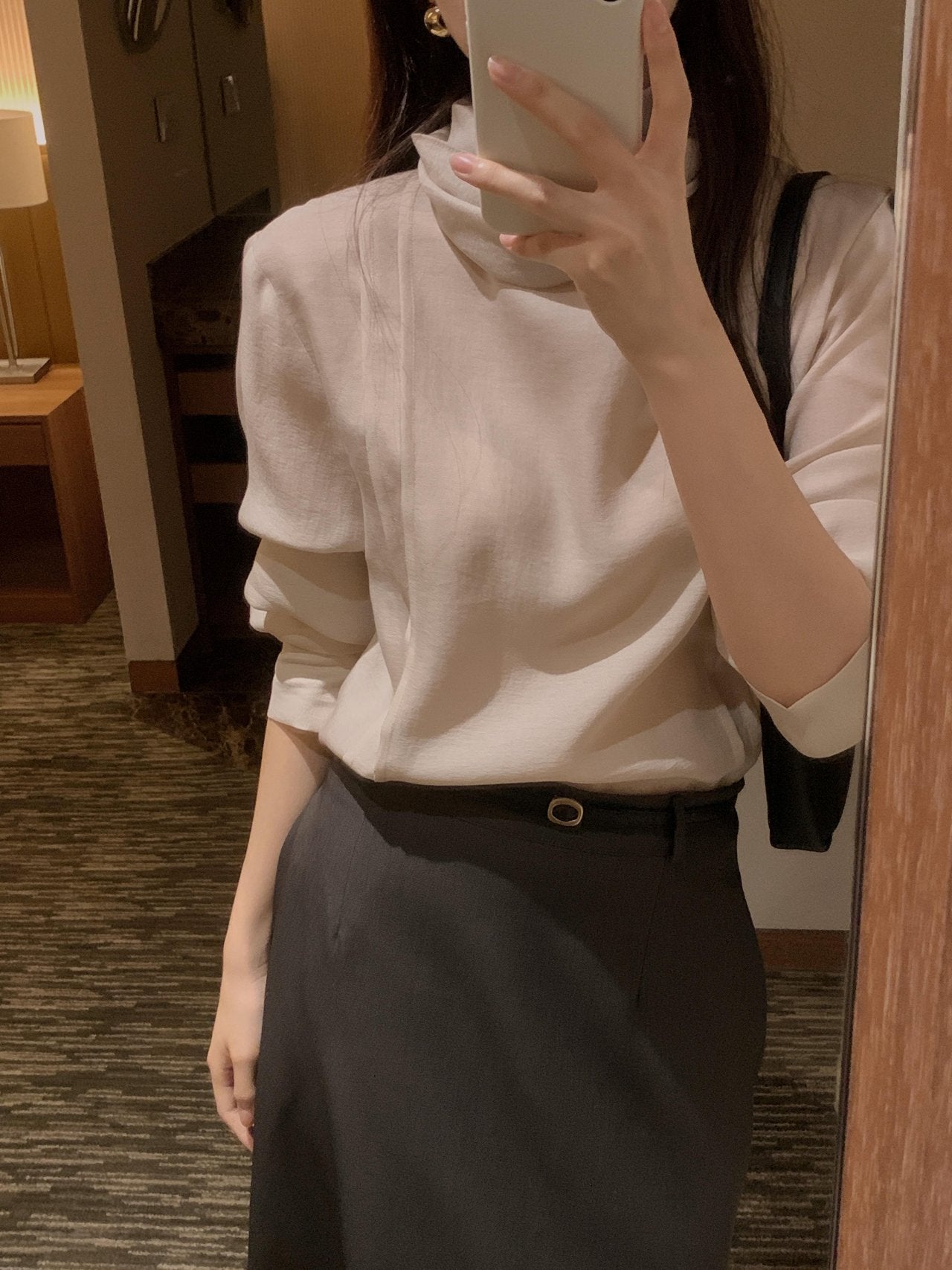 Scarf Detail Blouse - Warm Color Edition
