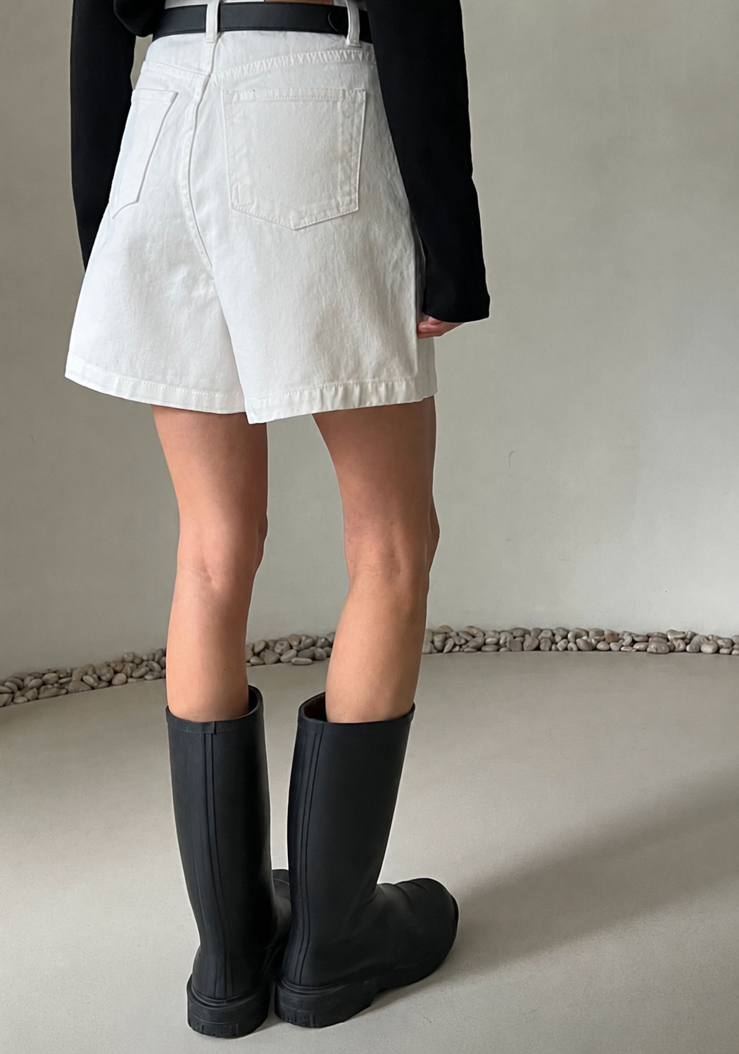 Structured Wide-Leg Cotton Shorts