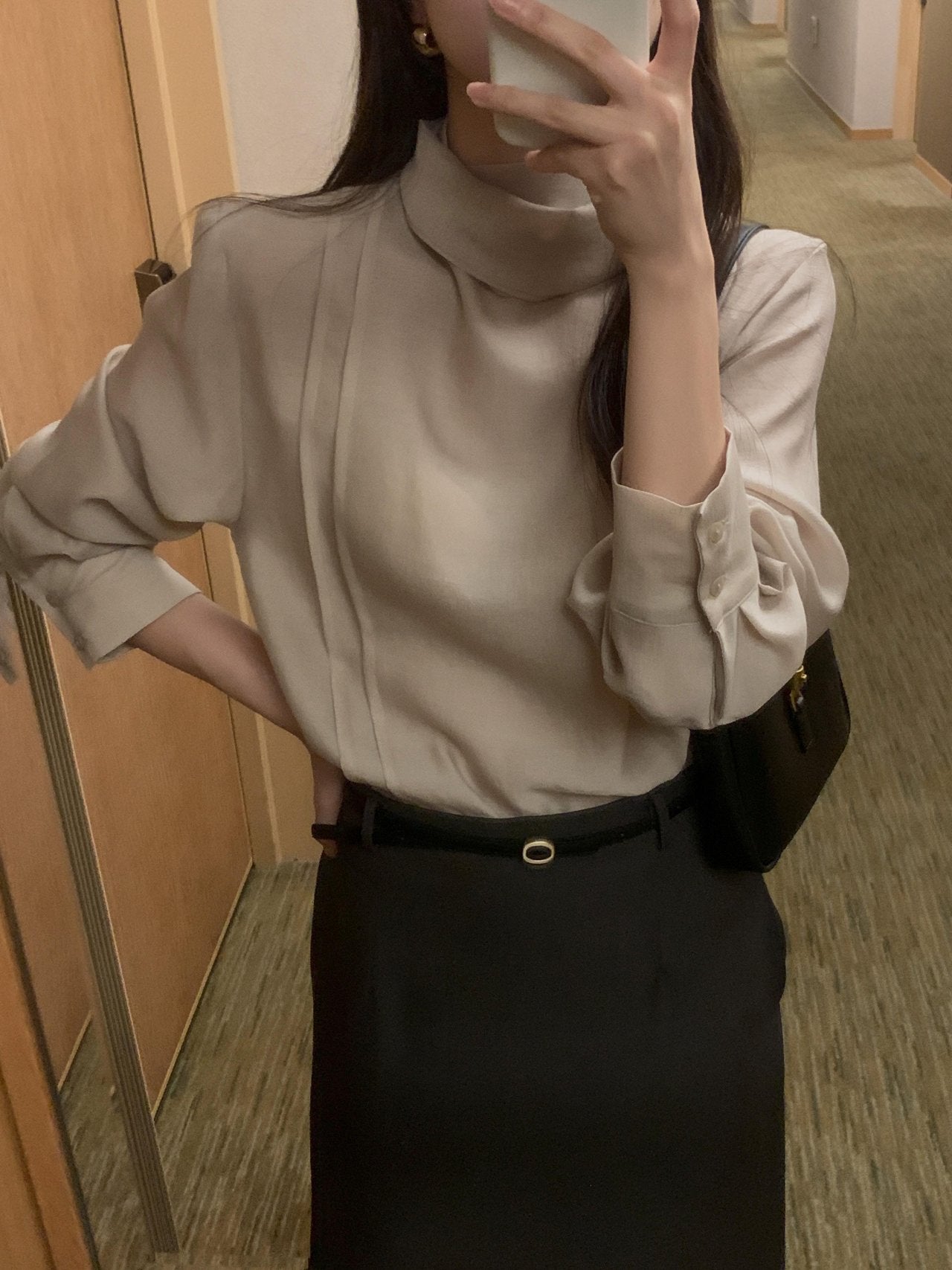 Scarf Detail Blouse - Warm Color Edition