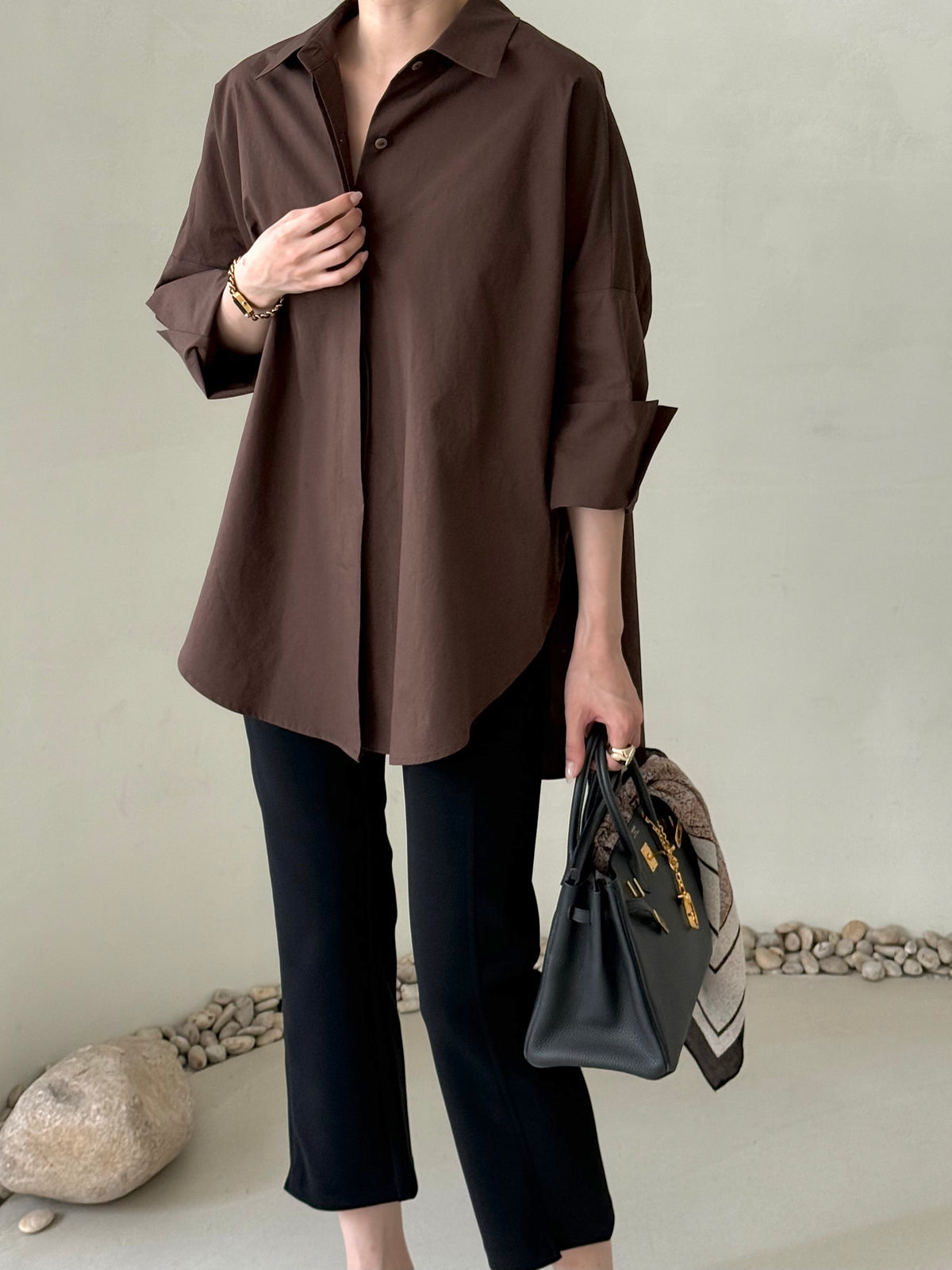 [Best Seller] Oversized Asymmetric Long Shirt
