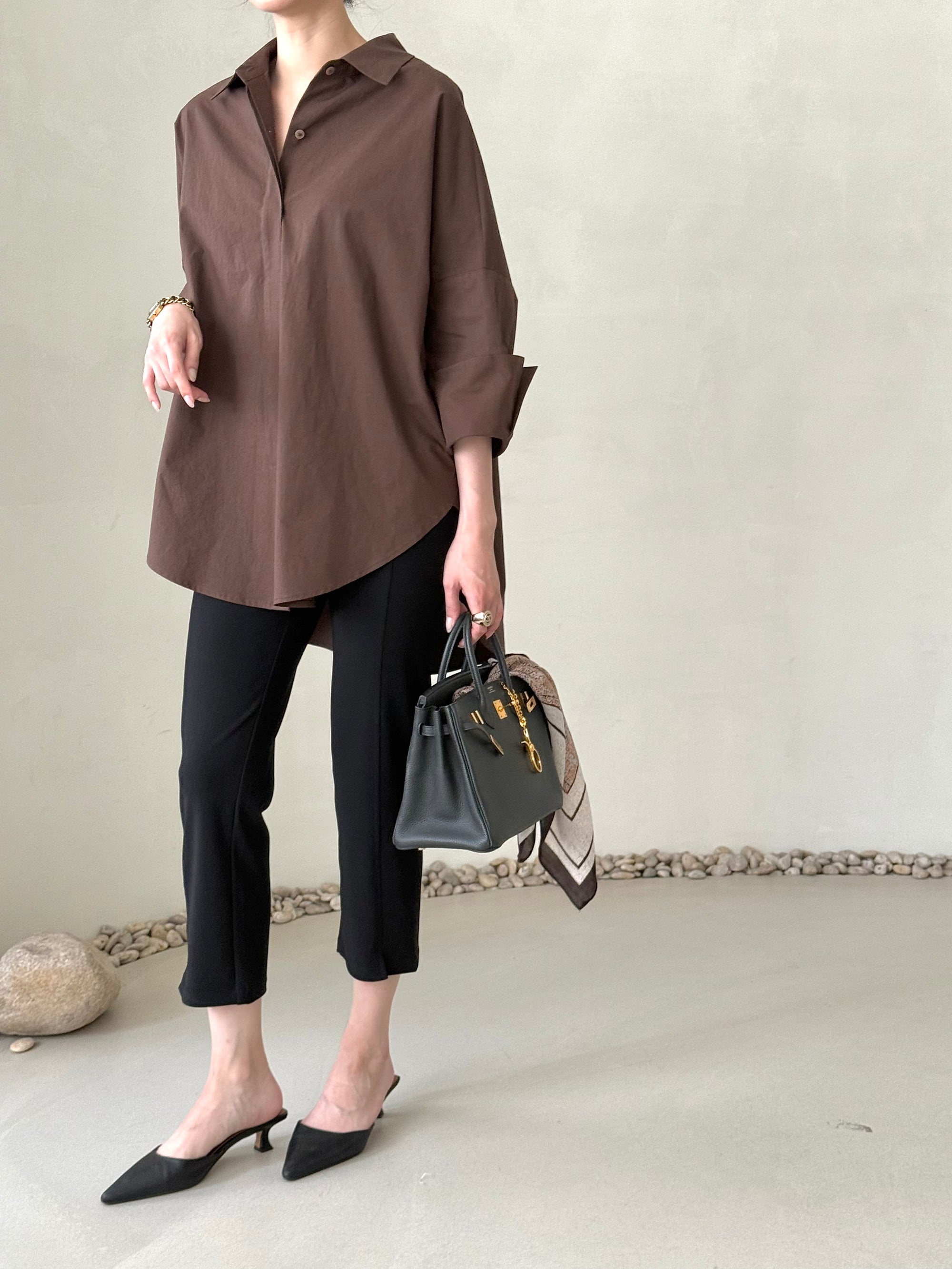 [Best Seller] Oversized Asymmetric Long Shirt