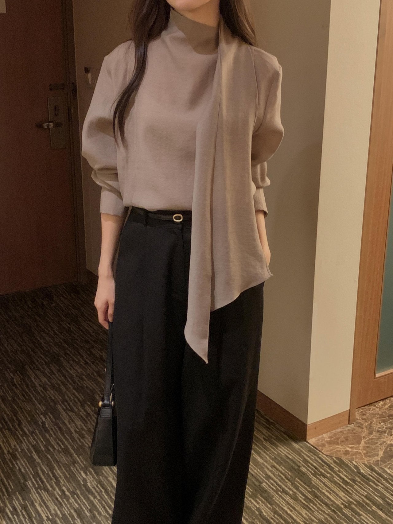 Scarf Detail Blouse - Warm Color Edition