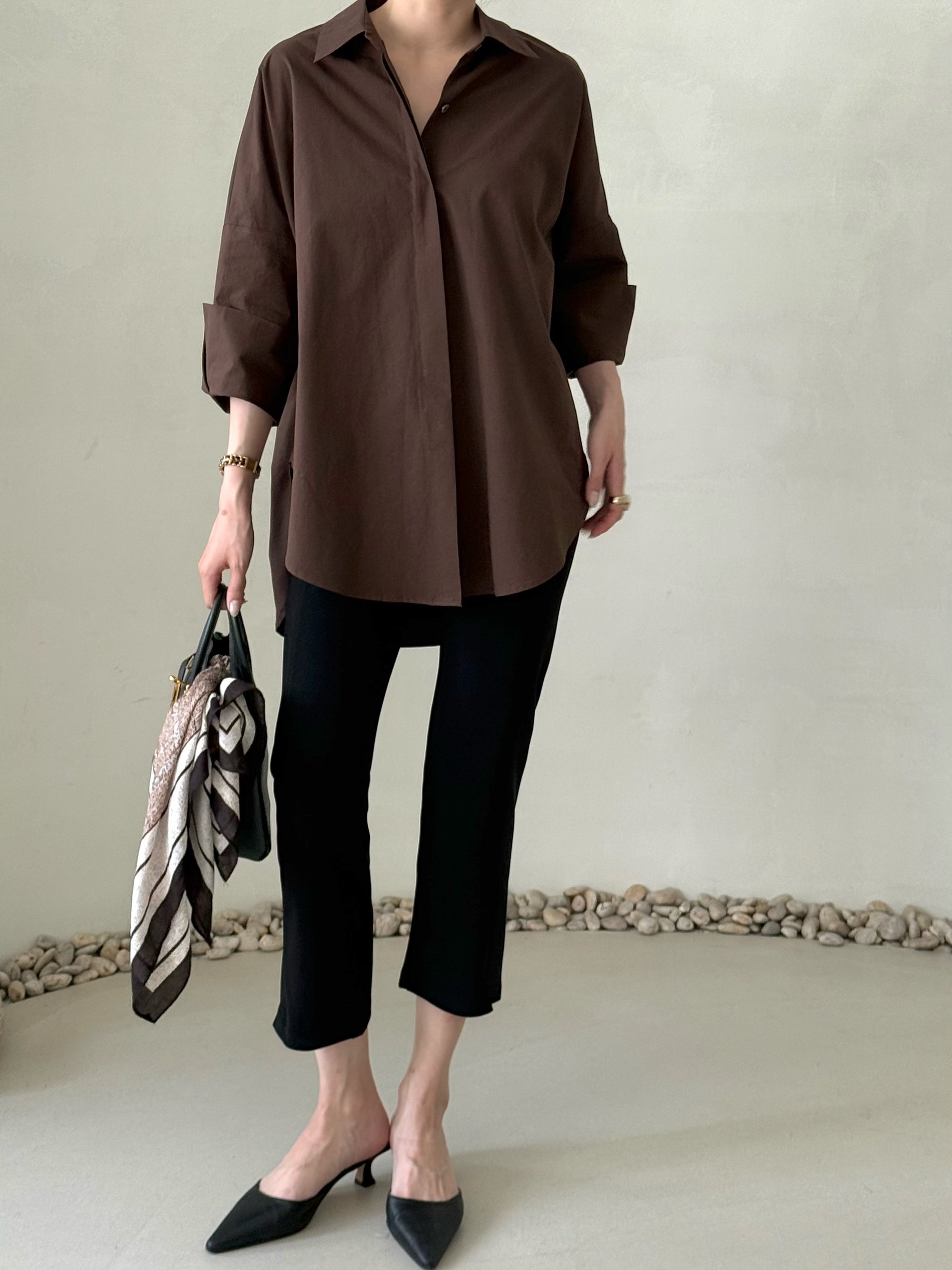 [Best Seller] Oversized Asymmetric Long Shirt