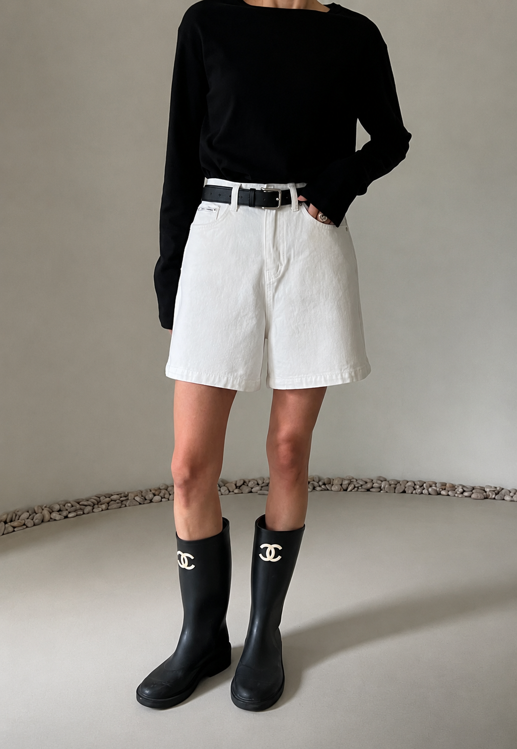 Structured Wide-Leg Cotton Shorts