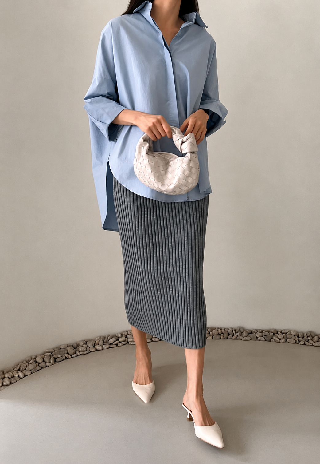 Oversized Asymmetric Long Shirt