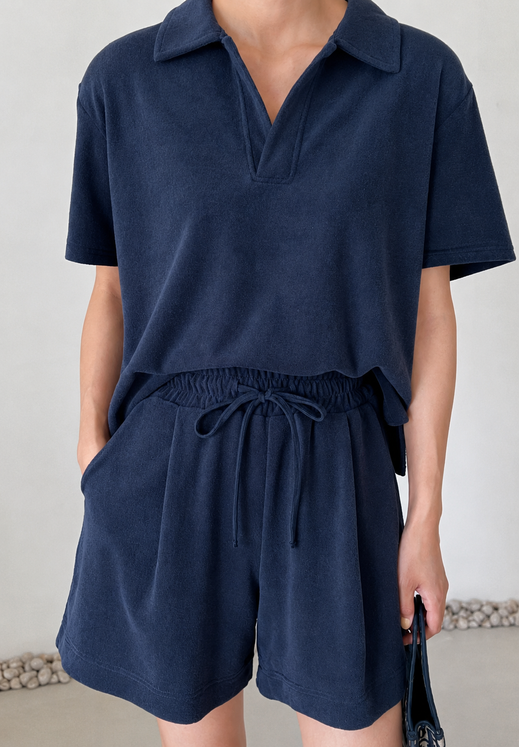 Terry Polo & Shorts Set