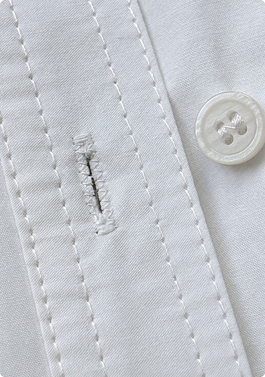 Asymmetric Side Open Cotton Shirt
