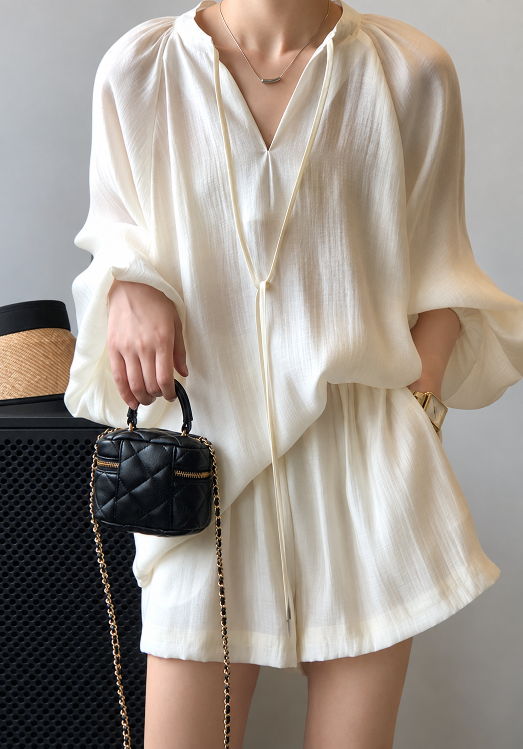 Tencel Pleated Short Set