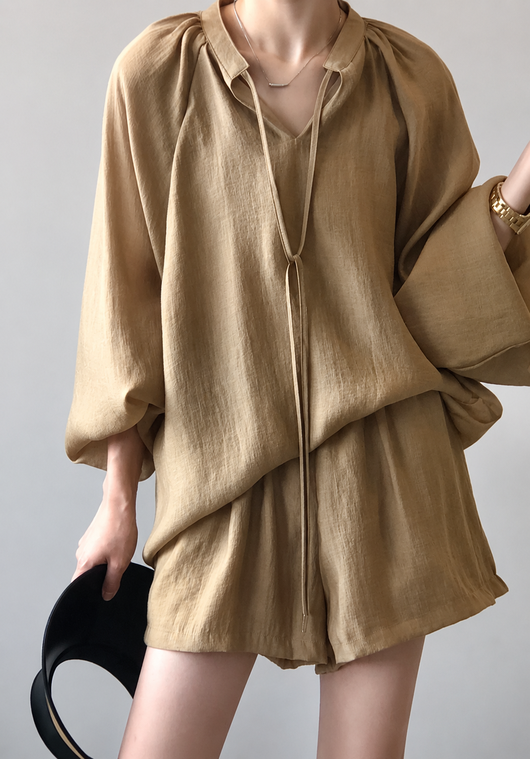 Tencel Pleated Short Set
