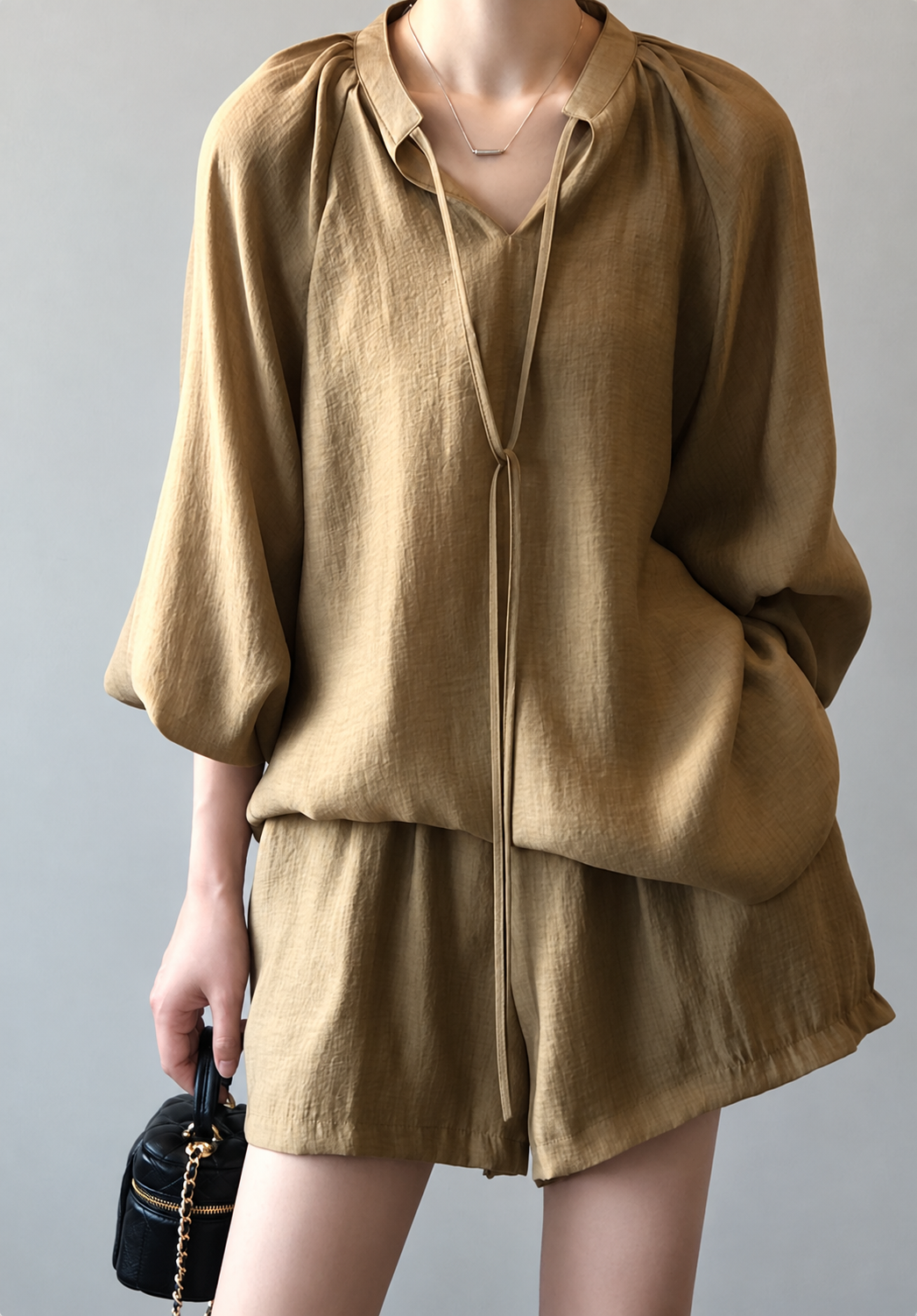 Tencel Pleated Short Set