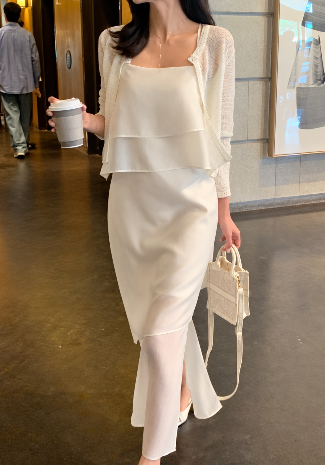 Layered Tencel Slip Dress
